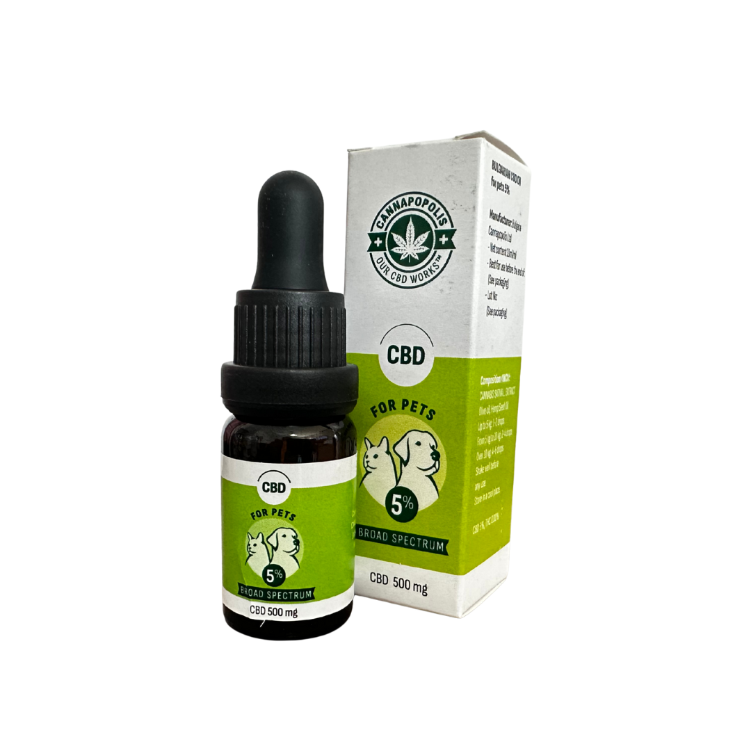 CBD масло 5% за домашни любимци на капки