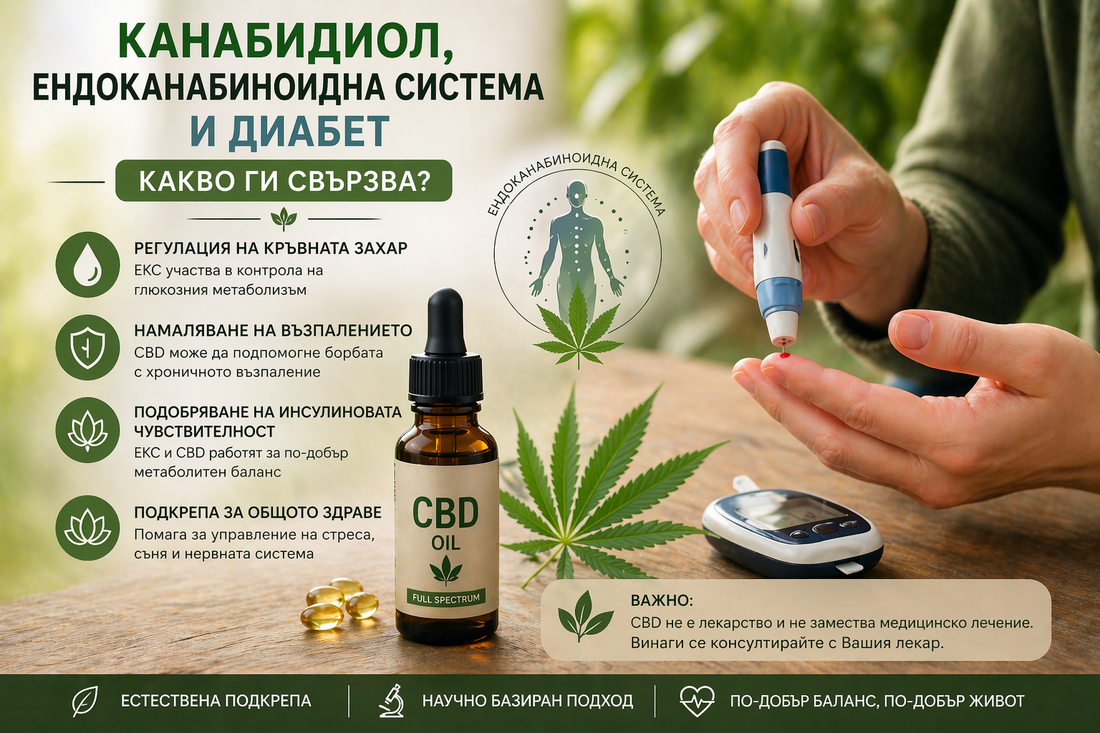 Канабидиол, ендоканабиноидна система и диабет – какво ги свързва?