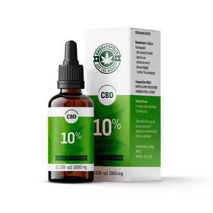 CBD масло 10% (0.00% THC или пълен спектър)