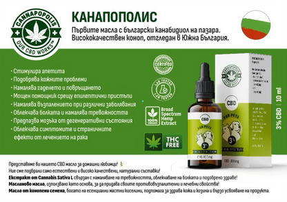 CBD масло 3% за домашни любимци (300 mg CBD)